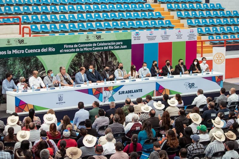 Municipio firmó convenio para cuidar la microcuenca del Río San Juan