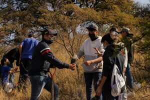 Se llevó a cabo una jornada de reforestación en el parque Joya-La Barreta