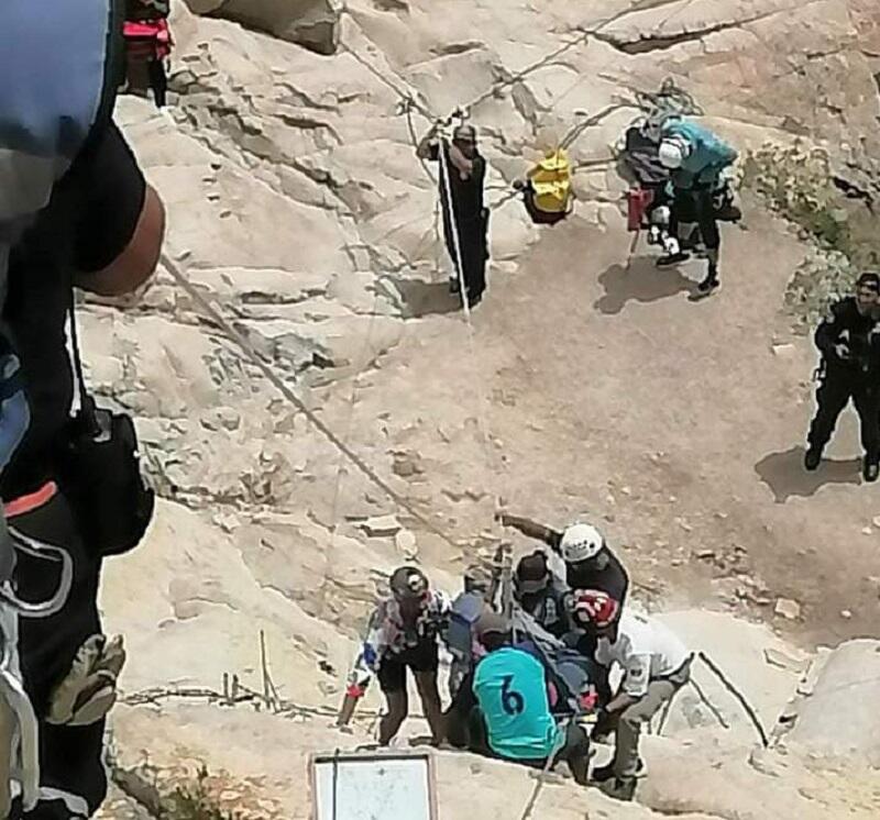 Escalador profesional sufre accidente en la Peña de Bernal