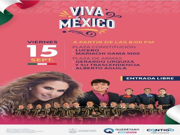 Querétaro prepara fiestas patrias con eventos familiares y conciertos gratuitos