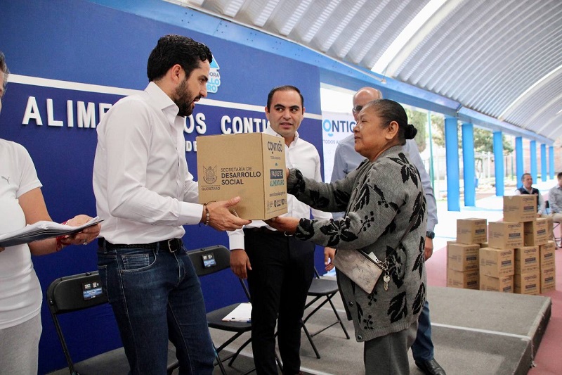 Entregan apoyos alimentarios en Corregidora para combatir la vulnerabilidad