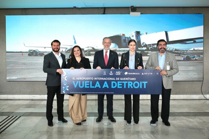 Puente aéreo Querétaro-Detroit impulsa comercio y turismo