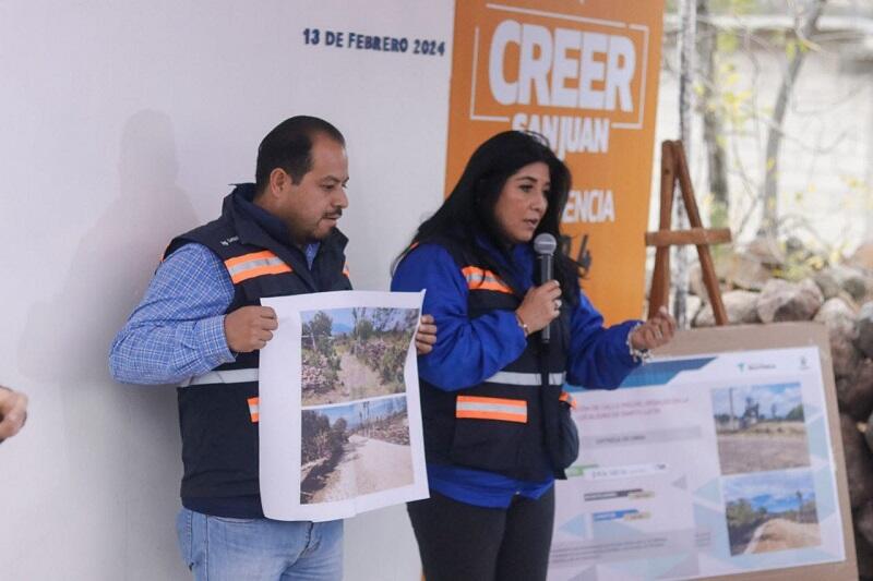 Habitantes de Santa Lucía, San Juan del Río reciben rehabilitación de calle