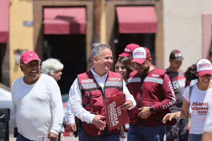 Santiago Nieto continúa apoyando a Claudia Sheinbaum en Querétaro