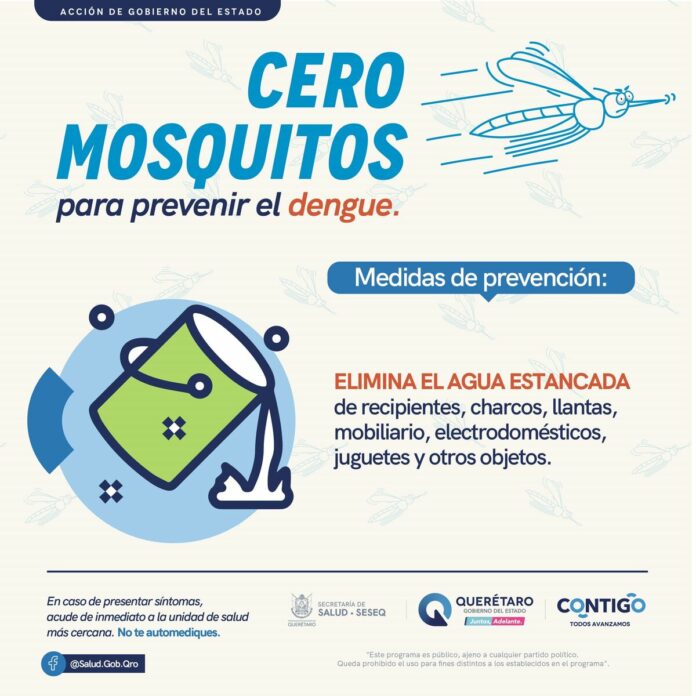 2,062 casos registrados de dengue en el estado de Querétaro