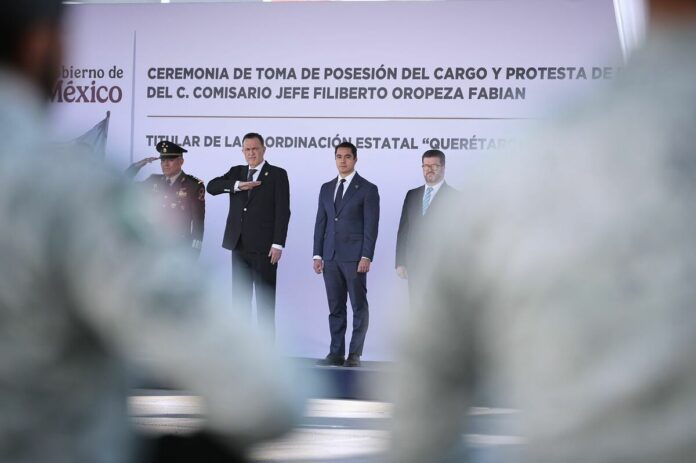 Asiste presidente Felifer Macías a la toma de protesta del nuevo titular de la Guardia Nacional en Querétaro