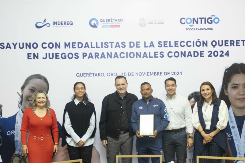 Gobernador reconoce a medallistas de los Paranacionales CONADE 2024 en Querétaro