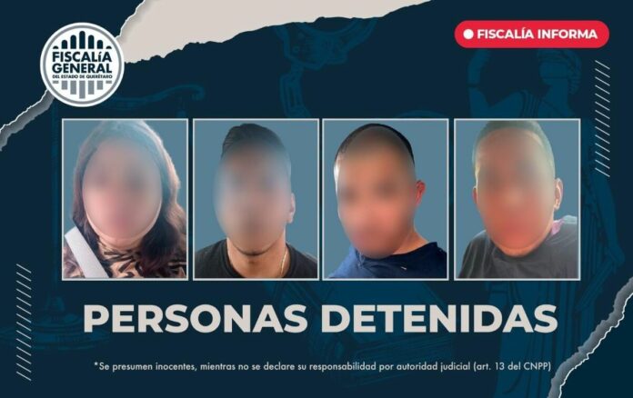 Fiscalía detiene a cuatro personas por homicidio de tres víctimas en Centro Sur