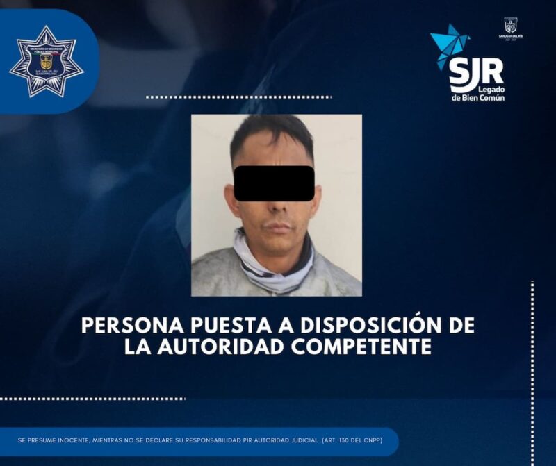 Policía Municipal detiene a sujeto por robo en Bar La Envidia