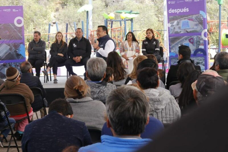 SEJUVE y vecinos de Villas Fundadores rehabilitan parque en San Juan del Río