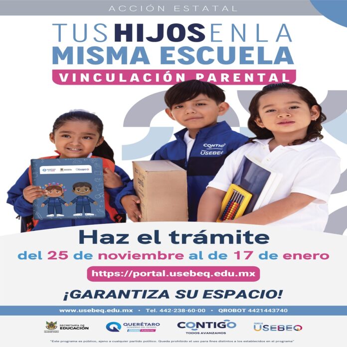 Continúa vinculación de hermanos en escuelas públicas de Querétaro