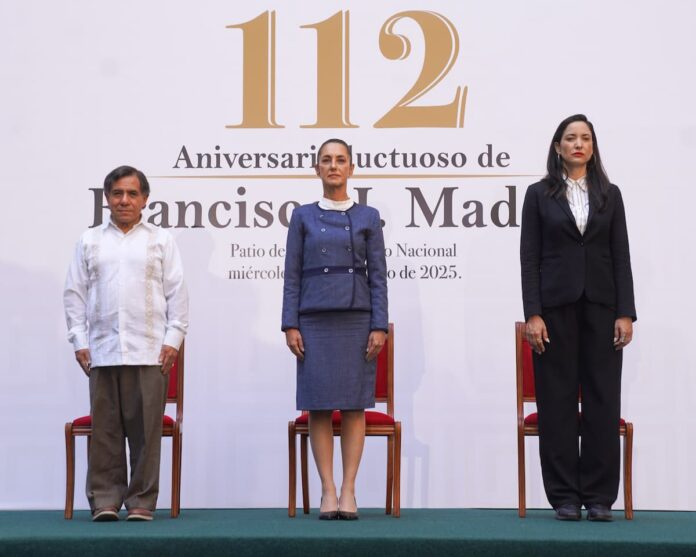 Presidenta Sheinbaum encabeza conmemoración del 112 aniversario luctuoso de Francisco I. Madero