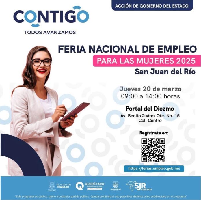 Más de 700 vacantes en Feria de Empleo para Mujeres en San Juan del Río