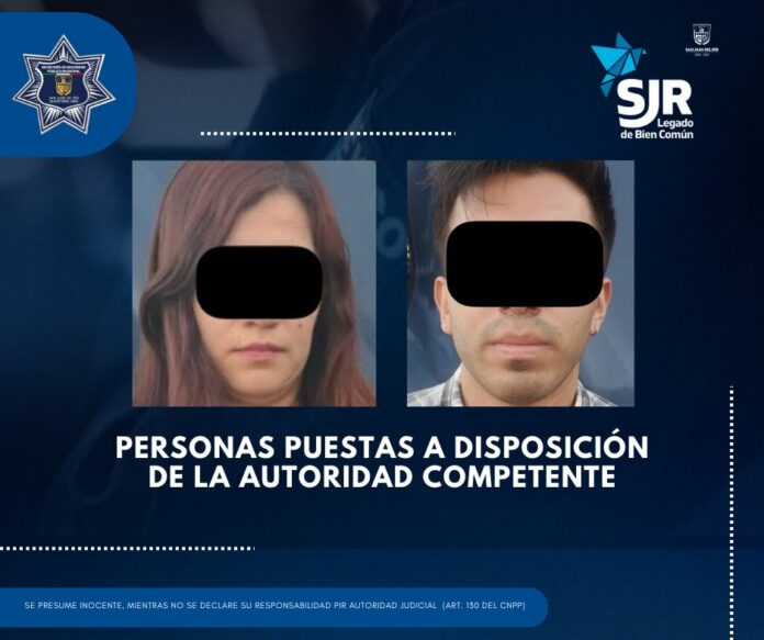 Policía de San Juan del Río detiene a pareja por desacato en negociación vehicular